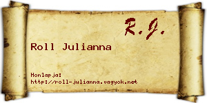 Roll Julianna névjegykártya